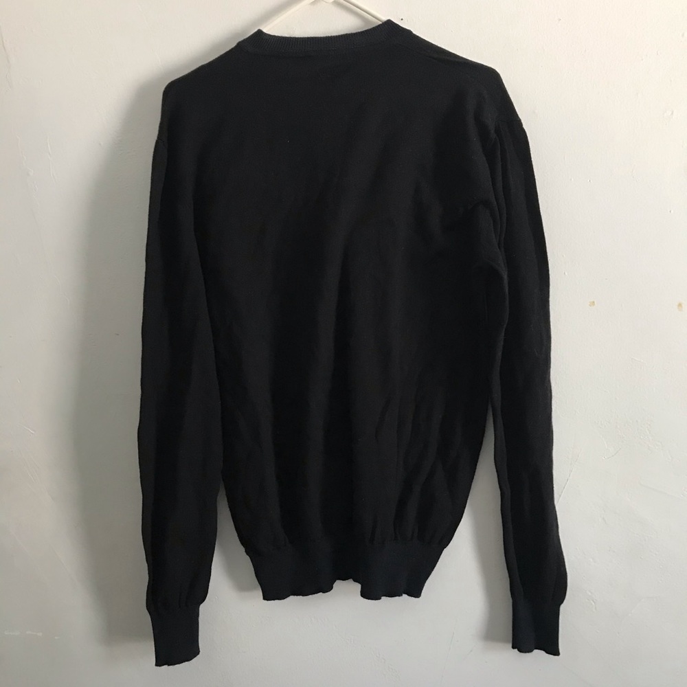 Pierre Balmain Black/Navy Vneck Sweater - Picture 6 of 7